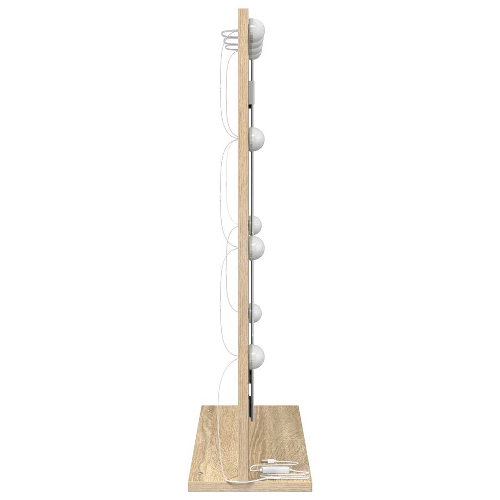 vidaXL Καθρέφτης Τουαλέτας Sonoma oak MDF, Γυαλί 70 x 50 x 18 cm