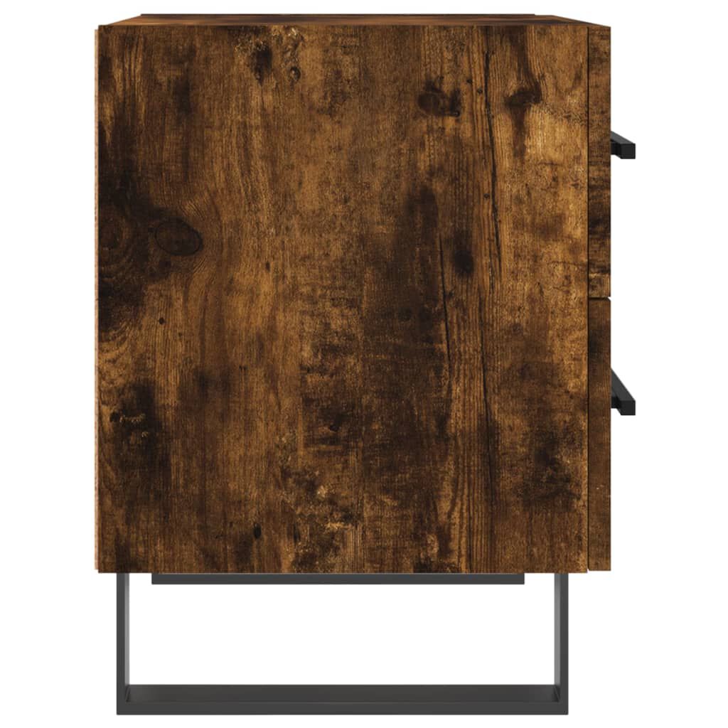 vidaXL Κομοδίνο Καπνιστή Δρυς 40 x 35 x 47,5 εκ. από Επεξεργ. Ξύλο