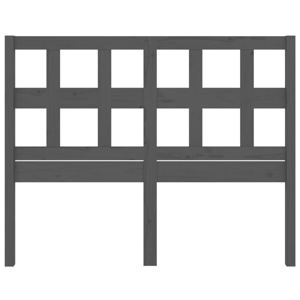 vidaXL Κεφαλάρι Κρεβατιού Γκρι165,5 x 4 x 100 εκ.από Μασίφ Ξύλο Πεύκου