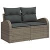 vidaXL Σετ Καναπέ Κήπου με αποθήκευση 9 pcs Γκρι Πολυ ράταν