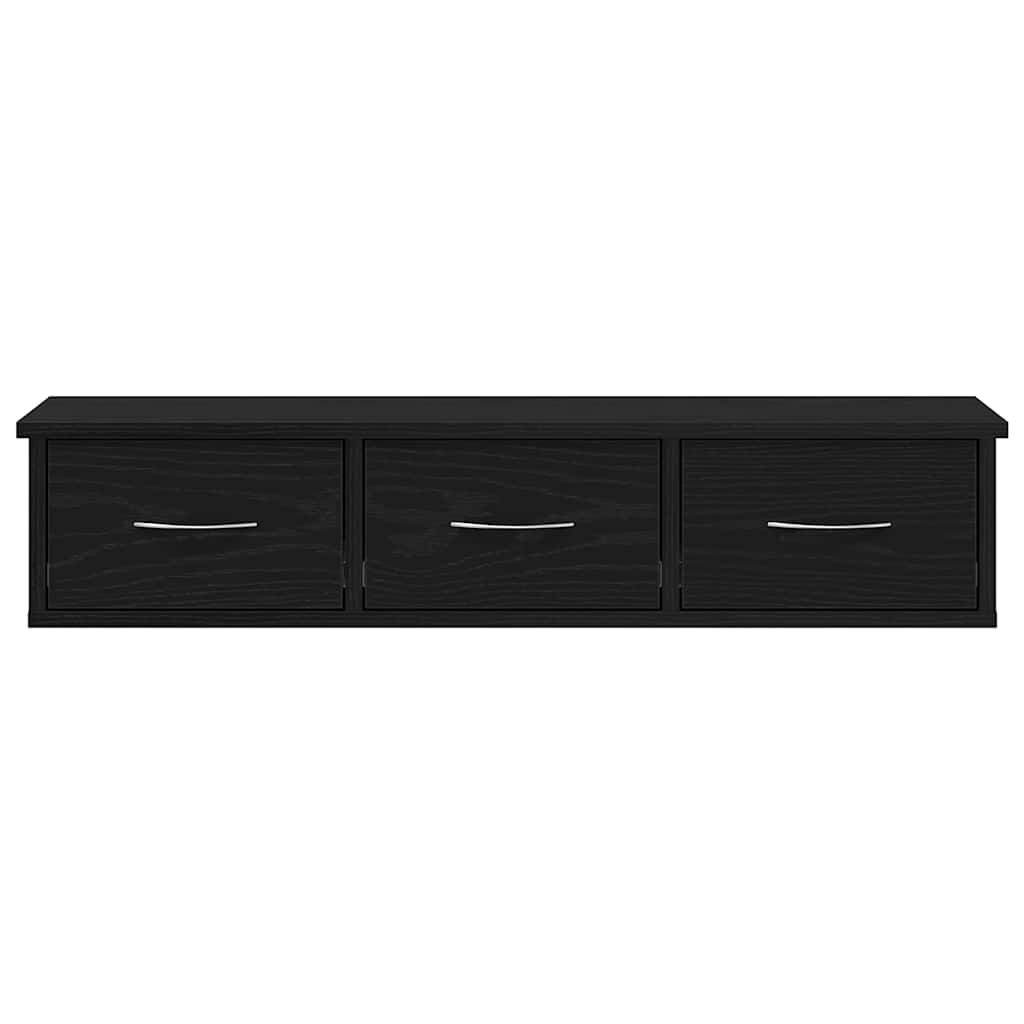 vidaXL Ντουλάπι Τοίχου Μαύρο Δρυς 88x26x18,5 εκ Επεξεργασμένο Ξύλο