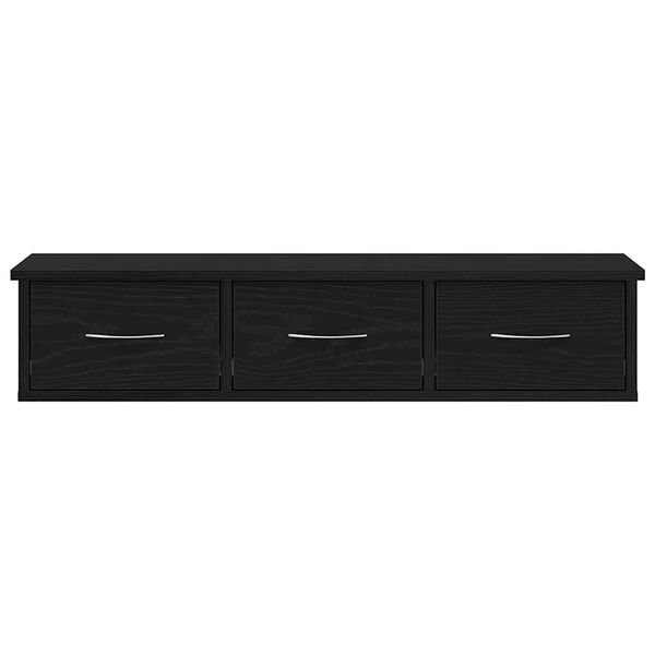 vidaXL Ντουλάπι Τοίχου Μαύρο Δρυς 88x26x18,5 εκ Επεξεργασμένο Ξύλο