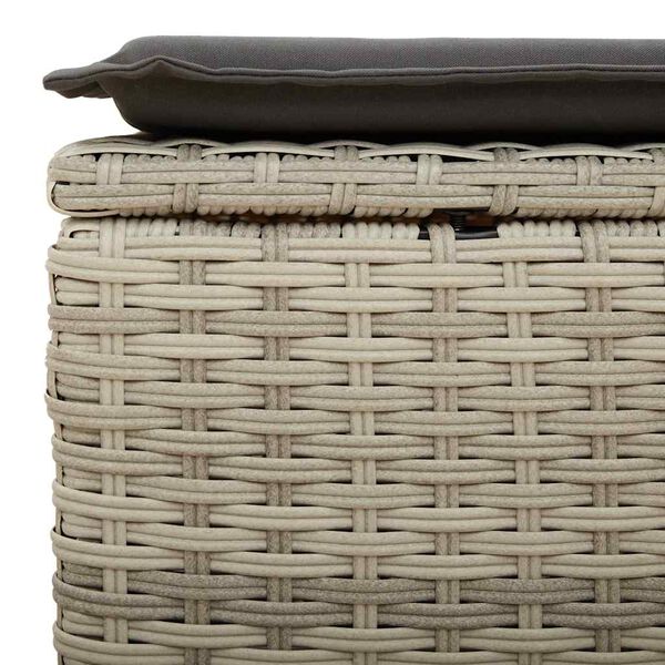 vidaXL Σαλόνι Κήπου Σετ 8 Τεμαχίων Γκρι Συνθετικό Ρατάν με Μαξιλάρια