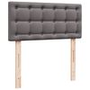 vidaXL Κρεβάτι Boxspring με Στρώμα Γκρι 100x200εκ. από Συνθετικό Δέρμα