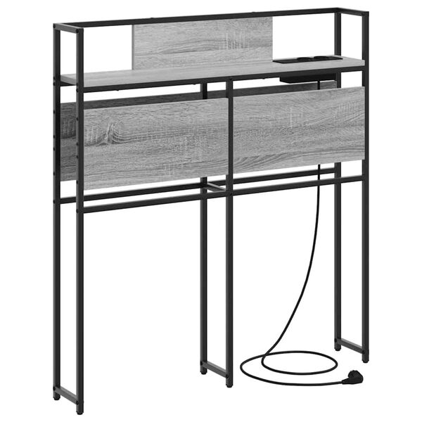 vidaXL Κεφαλάρι Αποθήκης Γκρι sonoma 75 cm Επεξεργασμένο ξύλο