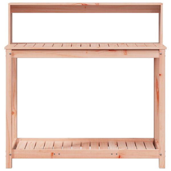 vidaXL Τραπέζι Κηπουρικής με Ράφια 108x50x109,5 εκ. Μασίφ Ψευδότσουγκα