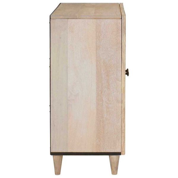vidaXL Πλαϊνό γραφείο με ράφι Λευκό 60 x 33 x 75 cm Μασίφ ξύλο μάνγκο