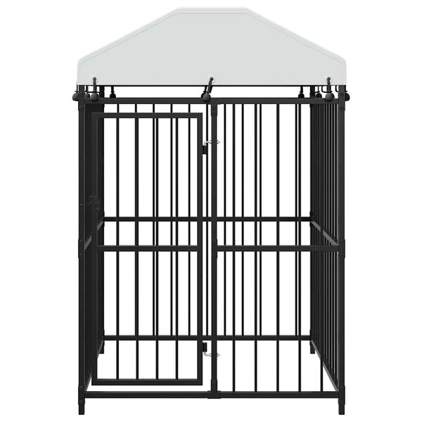 vidaXL Κλουβί Σκύλου Εξωτερικού Χώρου 120 x 120 x 150 εκ. με Στέγαστρο