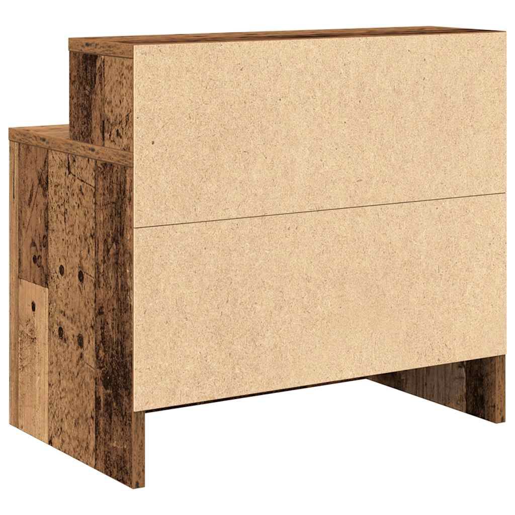 vidaXL Κομοδίνο με συρτάρι Όψη Παλαιού Ξύλου 51x31x47 εκ.