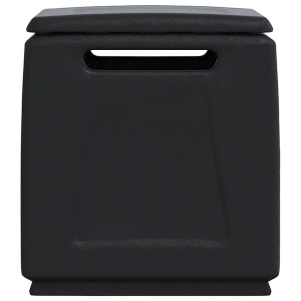 vidaXL Μπαούλο Αποθήκευσης Κήπου 54x53x57 εκ. Σκ. Γκρι/Μαύρο 130 Λίτρα