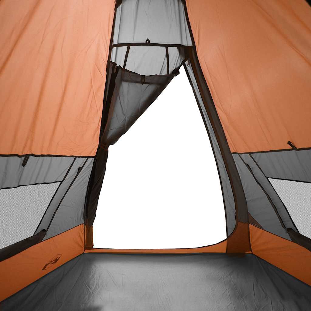 vidaXL Σκηνή Κάμπινγκ Tipi 7 Ατόμων Αδιάβροχη Πορτοκαλί