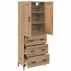 vidaXL Highboard &mu;&epsilon; &sigma;&upsilon;&rho;&tau;ά&rho;&iota; 2 pcs Artisan Oak &Epsilon;&pi;&epsilon;&xi;&epsilon;&rho;&gamma;&alpha;&sigma;&mu;έ&nu;&omicron; &xi;ύ&lambda;&omicron;