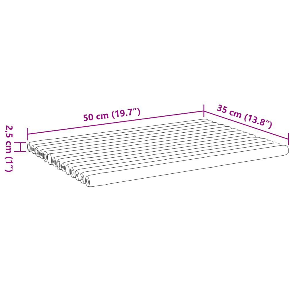 vidaXL Πατάκια Μπάνιου 2 τεμ. 50x35 εκ. από Μπαμπού