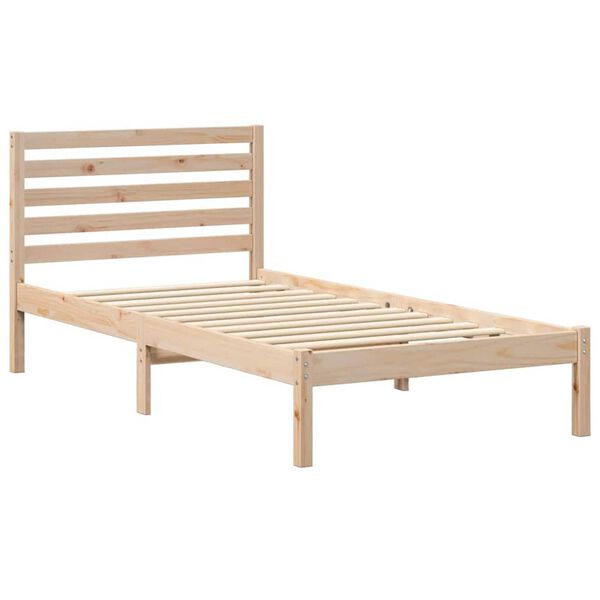 vidaXL Σκελετός Κρεβατιού Καφέ 100 x 200 cm Μασίφ ξύλο πεύκου