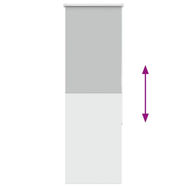 vidaXL Ρολέρ Μπλακάουτ ανοιχτό γκρι 40x130 cm Πλάτος υφάσματος 35,7cm