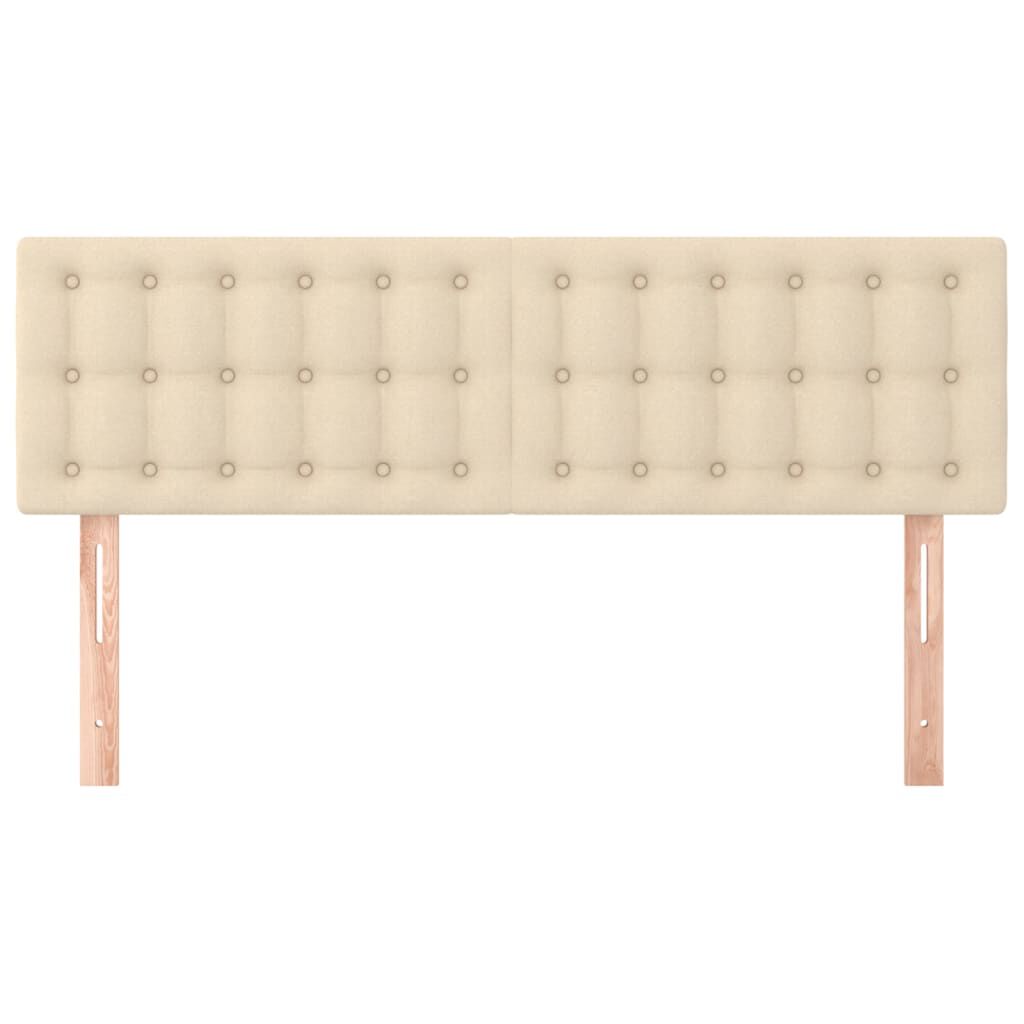 vidaXL Κεφαλάρια Κρεβατιού 2 τεμ. Κρεμ 72x5x78/88 εκ. Υφασμάτινα