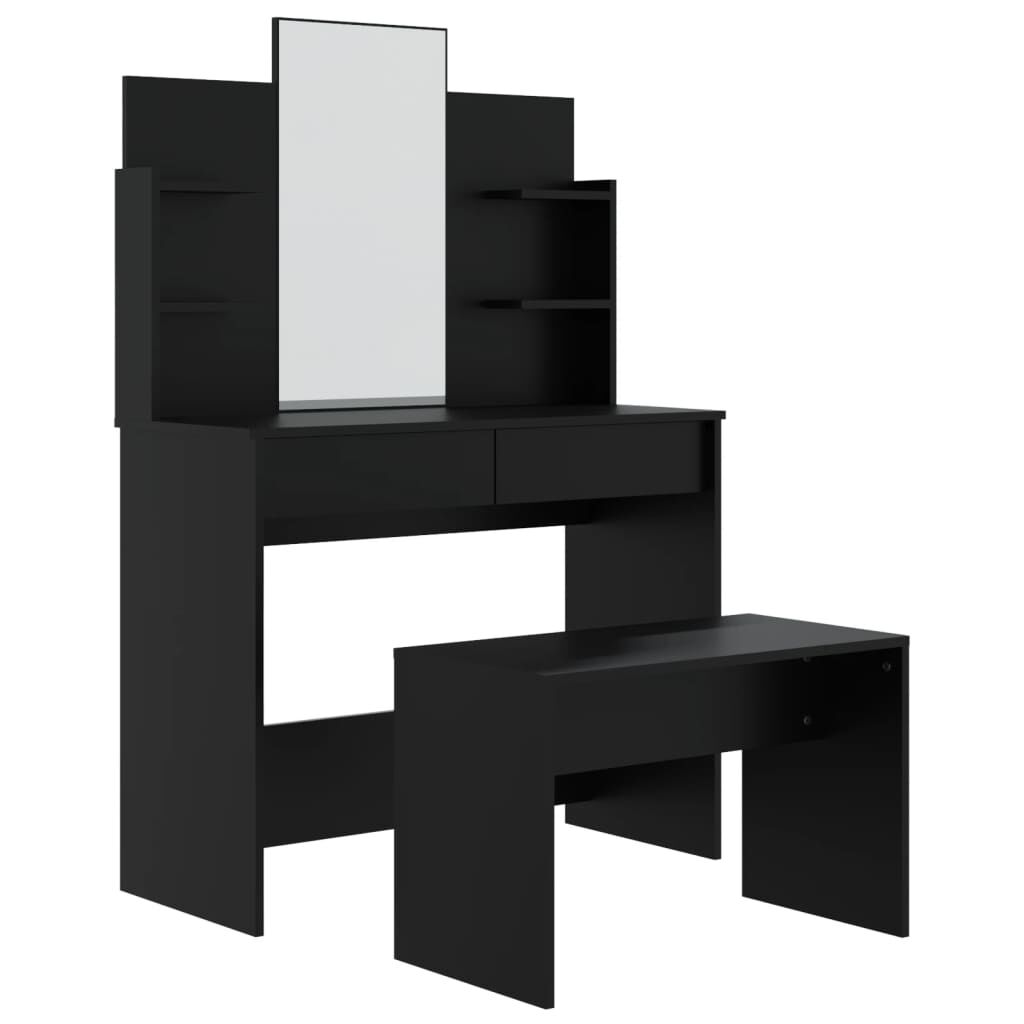 vidaXL Μπουντουάρ Σετ Μαύρο 96 x 40 x 142 εκ.