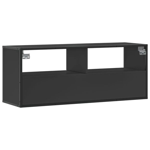 vidaXL Έπιπλο Τηλεόρασης Μαύρο 100x31x39,5 εκ. Επεξεργ. Ξύλο / Μέταλλο