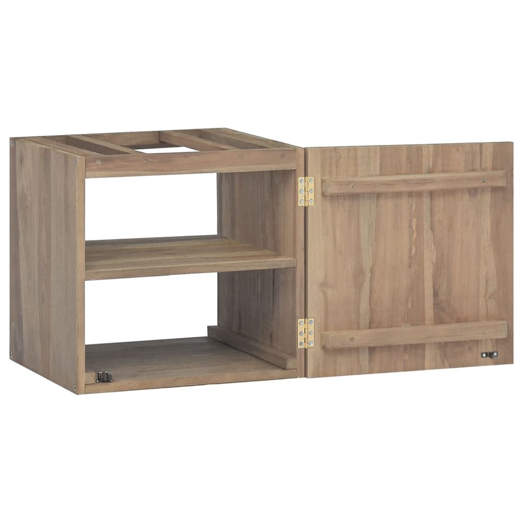vidaXL Ντουλάπι Μπάνιου Επιτοίχιο 46x25,5x40 εκ. από Μασίφ Ξύλο Teak