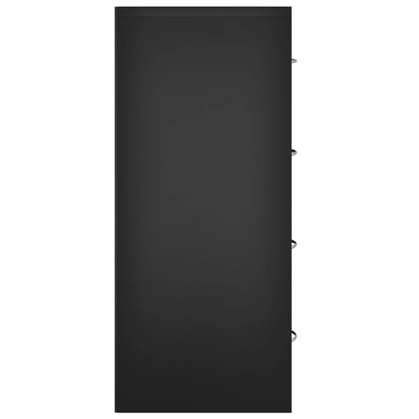 vidaXL Συρταριέρα με 4 Συρτάρια Μαύρη 60 x 30,5 x 71 εκ.