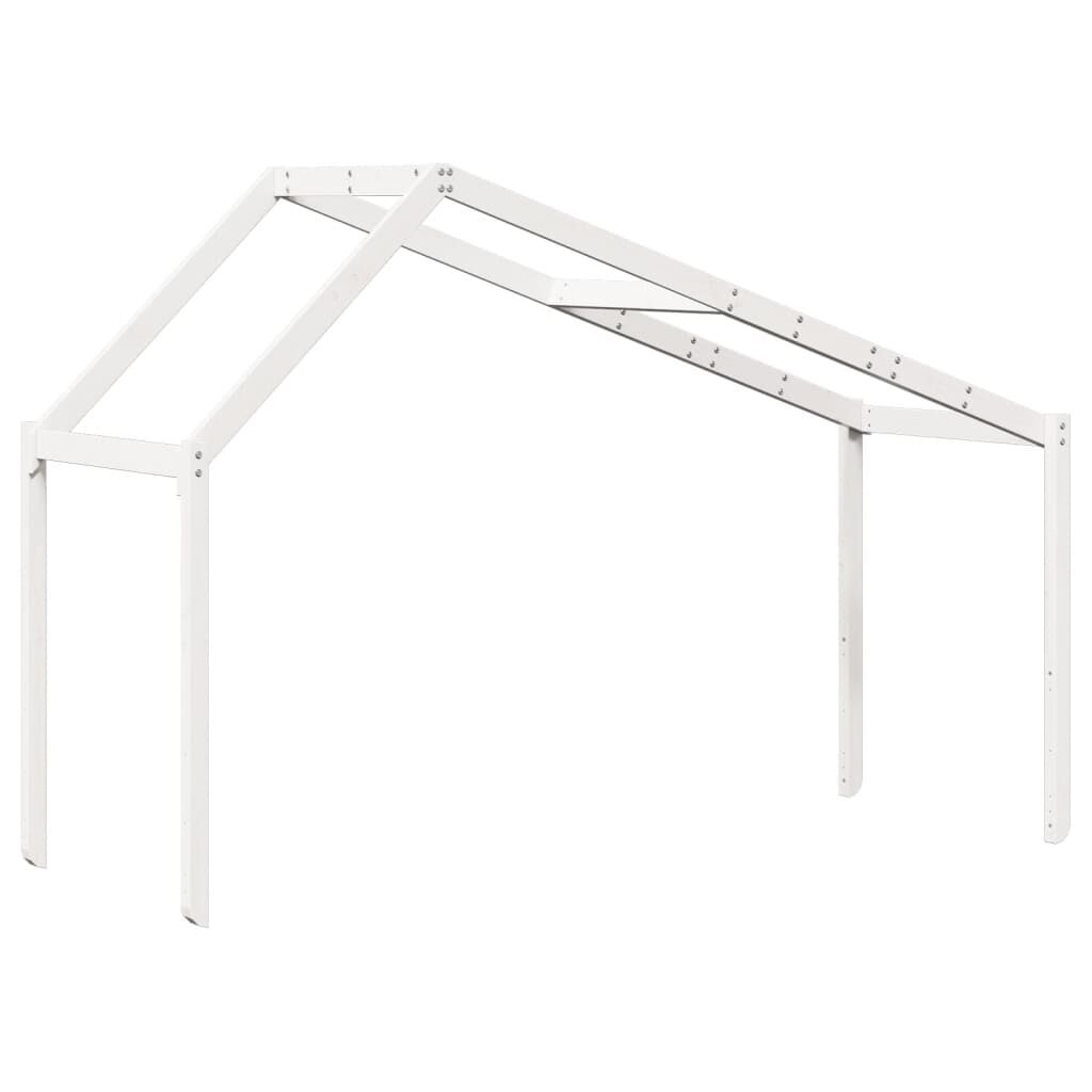 vidaXL Οροφή Κρεβατιού Παιδική Λευκό 213x85,5x144,5 εκ. Ξύλο Πεύκου