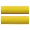 vidaXL Καναπές Διθέσιος Κίτρινο 140 εκ. Βελούδινος με Διακ. Μαξιλάρια