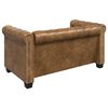vidaXL Διθέσιος και Τριθέσιος Καναπές Chesterfield Σετ Καφέ