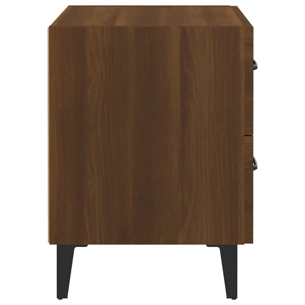 vidaXL Κομοδίνα 2 τεμ. Καφέ Δρυς 40 x 35 x 47,5 εκ.