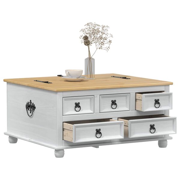 vidaXL storage box &mu;&epsilon; &rho;ά&phi;&iota; &Lambda;&epsilon;&upsilon;&kappa;ό 90 x78 x 45 &epsilon;&kappa; &Sigma;&tau;&epsilon;&rho;&epsilon;ά &xi;&upsilon;&lambda;&epsilon;ί&alpha; &pi;&epsilon;ύ&kappa;&omicron;&upsilon;