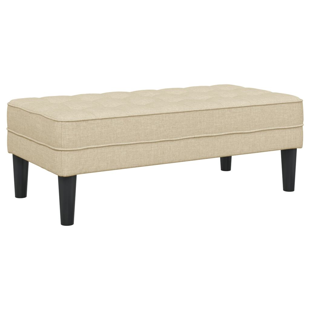 vidaXL Παγκάκι Κρεμ 113x57x39 εκ. Υφάσματος