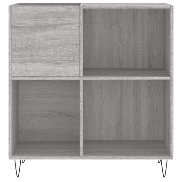 vidaXL Δισκοθήκη Γκρι Sonoma 84,5 x 38 x 89 εκ. από Επεξεργασμένο Ξύλο