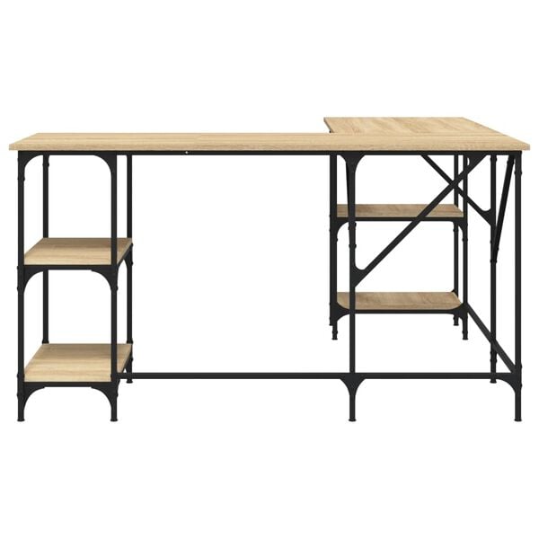vidaXL Γραφείο Sonoma Δρυς 139 x 139 x 75 εκ. από Επεξεργασμένο Ξύλο