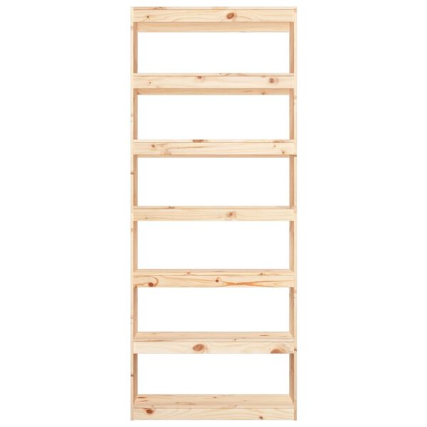 vidaXL Βιβλιοθήκη/Διαχωριστικό Χώρου 80x30x199,5 εκ. Μασίφ Ξύλο Πεύκου