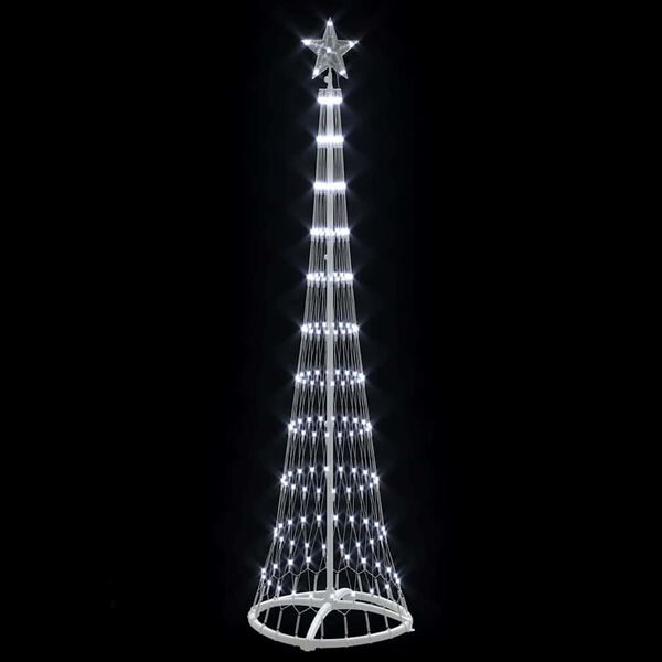 vidaXL LED Χριστουγεννιάτικο Δέντρο Ψυχρό λευκό 51 x 51 x 190 εκ