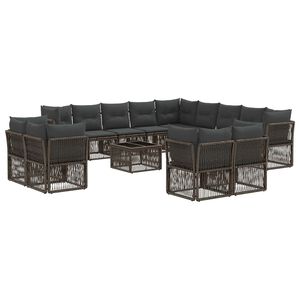 vidaXL &Sigma;&epsilon;&tau; &Kappa;&alpha;&nu;&alpha;&pi;έ &Kappa;ή&pi;&omicron;&upsilon; 14 pcs &Gamma;&kappa;&rho;&iota; &sigma;&upsilon;&nu;&theta;&epsilon;&tau;&iota;&kappa;ό &rho;&alpha;&tau;ά&nu;