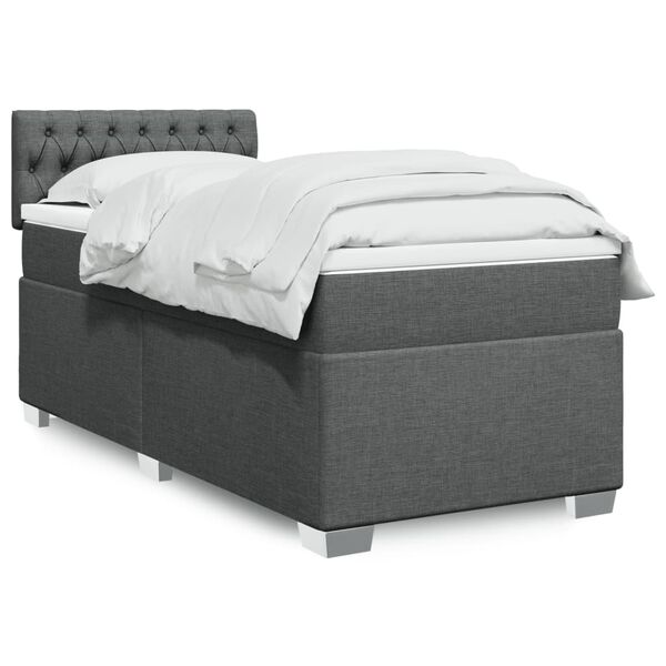 vidaXL &Kappa;&rho;&epsilon;&beta;ά&tau;&iota; Boxspring &mu;&epsilon; &Sigma;&tau;&rho;ώ&mu;&alpha; &Sigma;&kappa;&omicron;ύ&rho;&omicron; &Gamma;&kappa;&rho;&iota; 90x190 &epsilon;&kappa;. &Upsilon;&phi;&alpha;&sigma;&mu;ά&tau;&iota;&nu;&omicron;
