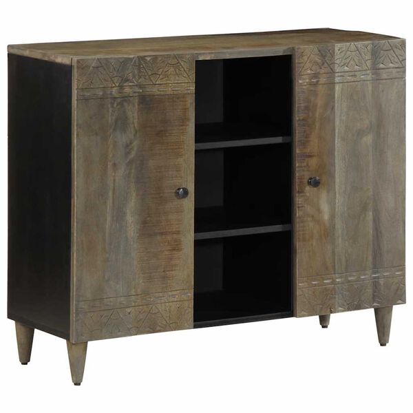 vidaXL Sideboard 90x33x75 cm &mu;&alpha;&sigma;ί&phi; &xi;ύ&lambda;&omicron; Mango