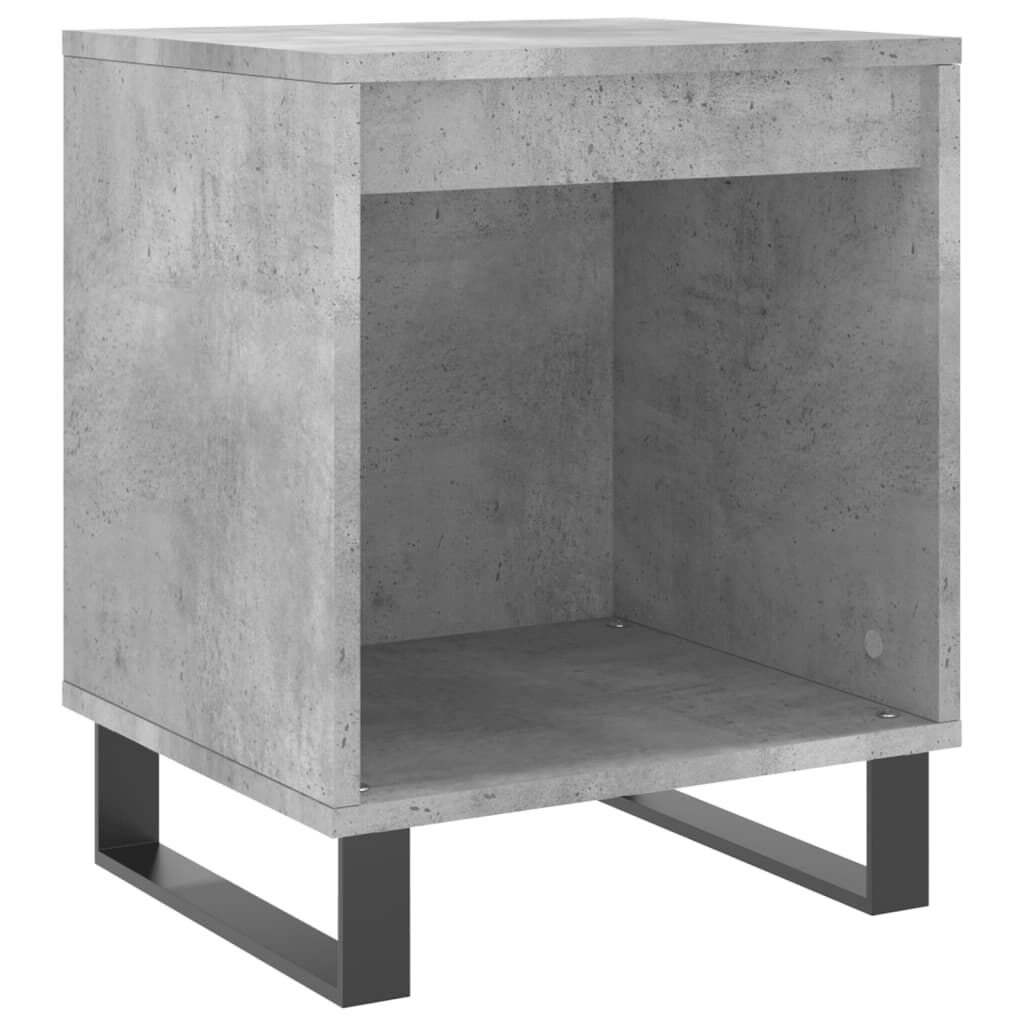 vidaXL Κομοδίνο Γκρι Σκυροδέματος 40 x 35 x 50 εκ. από Επεξεργ. Ξύλο