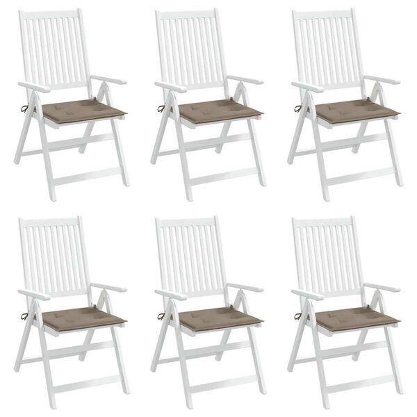 vidaXL &Mu;&alpha;&xi;&iota;&lambda;ά&rho;&iota;&alpha; &Kappa;&alpha;&rho;έ&kappa;&lambda;&alpha;&sigmaf; &Kappa;ή&pi;&omicron;&upsilon; 6 &tau;&epsilon;&mu;. Taupe 40x40x4 &epsilon;&kappa;. &Upsilon;&phi;&alpha;&sigma;&mu;ά&tau;&iota;&nu;&alpha;