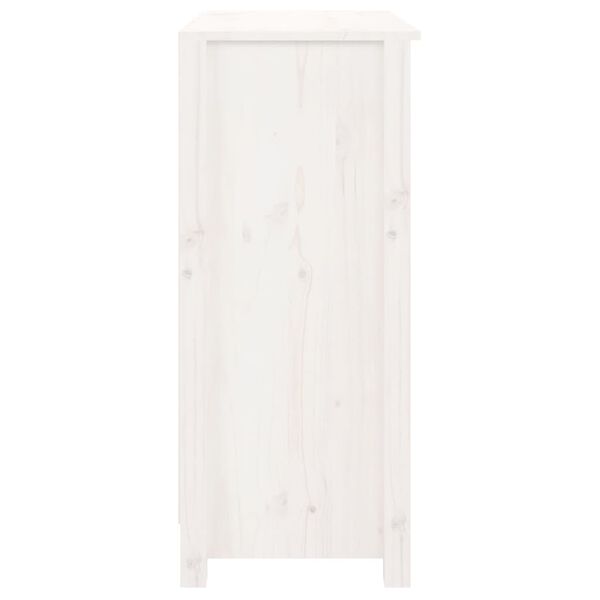 vidaXL Συρταριέρα Λευκή 70 x 35 x 80 εκ. από Μασίφ Ξύλο Πεύκου