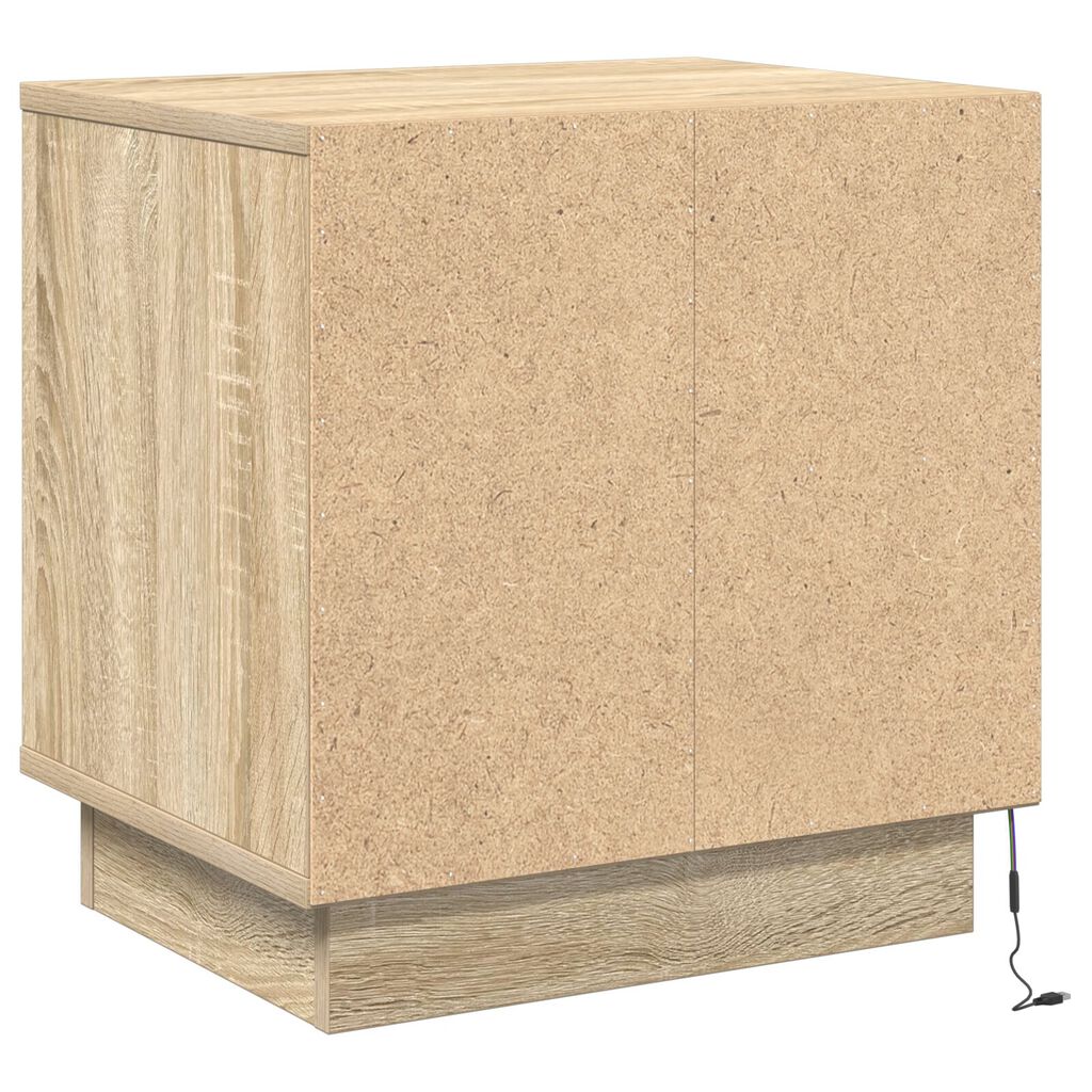 vidaXL Κομοδίνα Σετ 2 Sonoma oak Επεξεργασμένο ξύλο 44 x 34.5 x 45 εκ