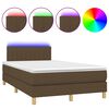 vidaXL &Kappa;&rho;&epsilon;&beta;ά&tau;&iota; Boxspring &mu;&epsilon; &Sigma;&tau;&rho;ώ&mu;&alpha; & LED &Sigma;&kappa;.&Kappa;&alpha;&phi;έ 120x200 &epsilon;&kappa; &Upsilon;&phi;&alpha;&sigma;&mu;ά&tau;&iota;&nu;&omicron;