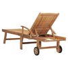 vidaXL Ξαπλώστρα από Μασίφ Ξύλο Teak