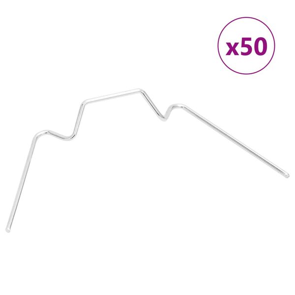 vidaXL Κλιπ Θερμοκηπίου 50 τεμ. Τύπος W Γαλβανισμένος Χάλυβας