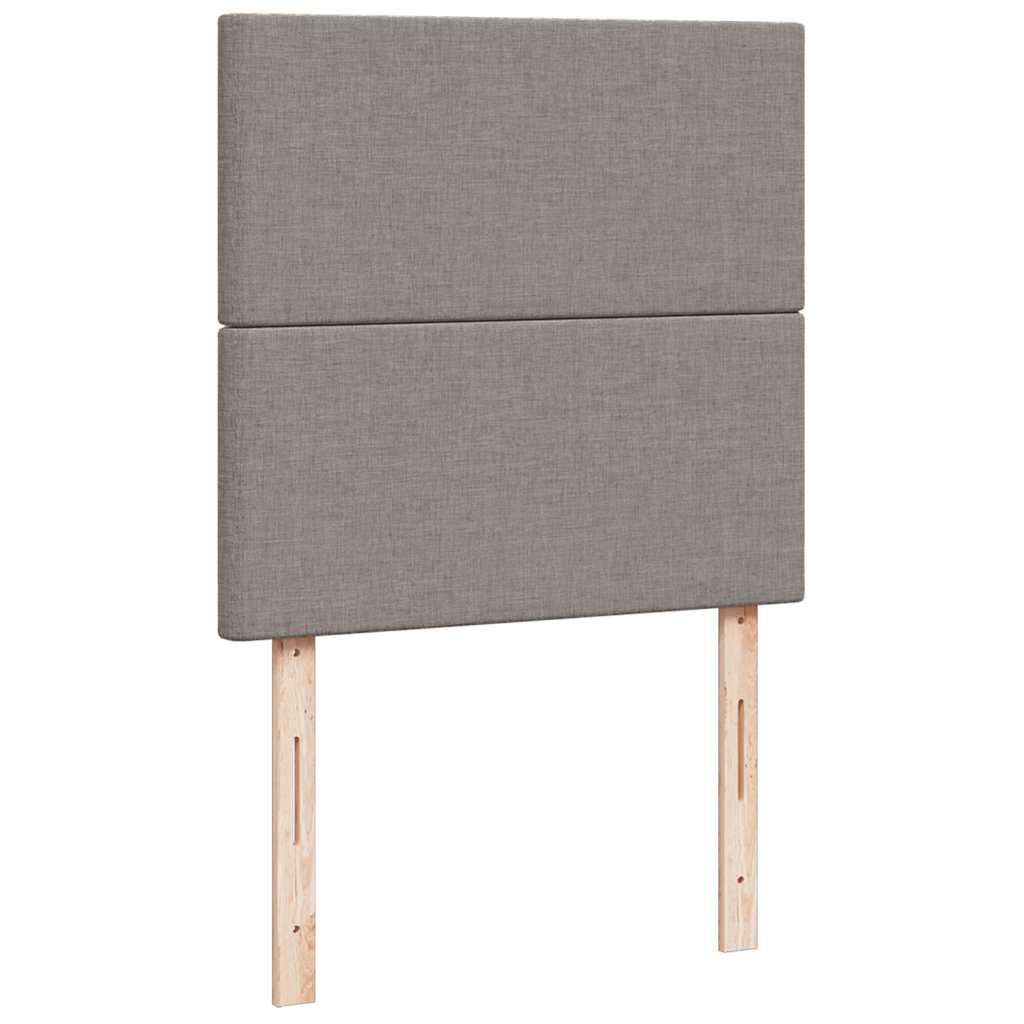 vidaXL Κρεβάτι Boxspring με Στρώμα Taupe 90x190 εκ.Υφασμάτινο