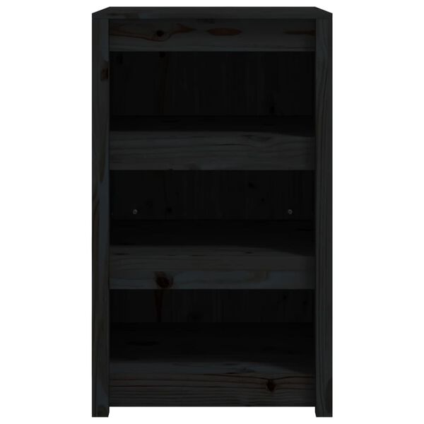 vidaXL Ντουλάπι Κουζίνας Εξ. Χώρου Μαύρο 55x55x92 εκ Μασίφ Ξύλο Πεύκου