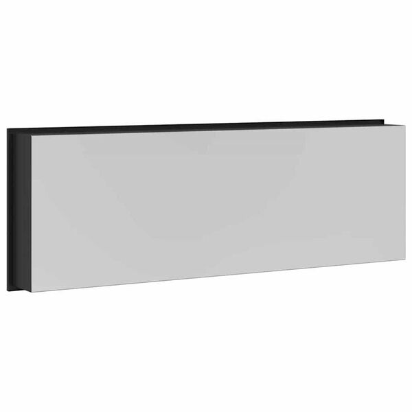 vidaXL Νίτσα Μπάνιου Μαύρο 90 x 30 x 9.5 εκ. Ανοξείδωτο ατσάλι