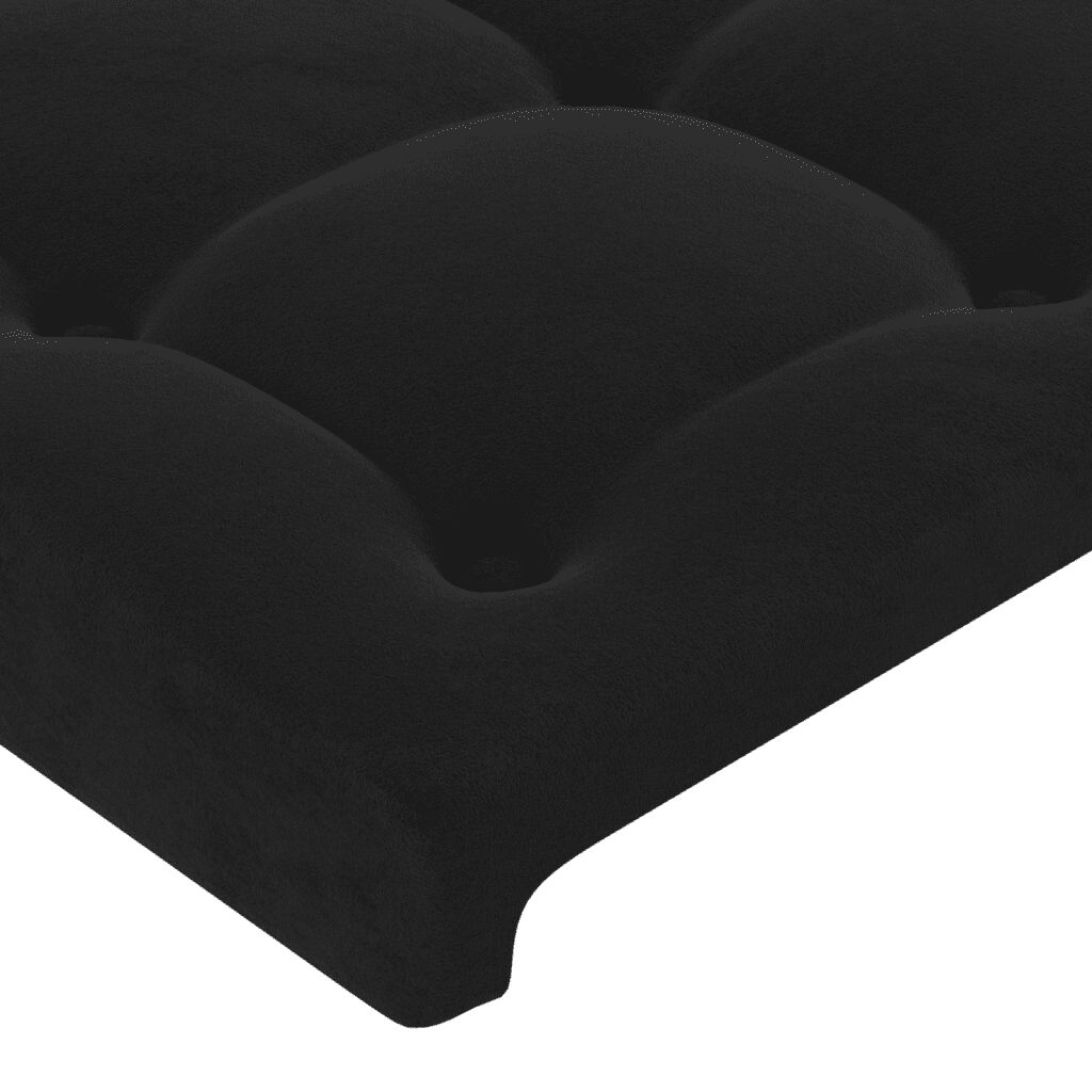 vidaXL Κρεβάτι Boxspring με Στρώμα Μαύρο 80 x 200 εκ. Βελούδινο