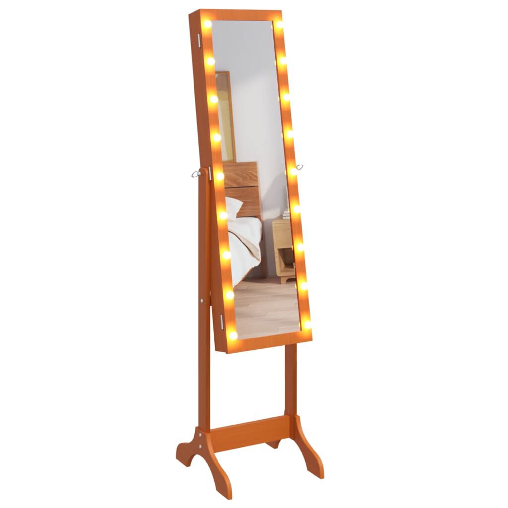 vidaXL Καθρέφτης Επιδαπέδιος με LED 34 x 37 x 146 εκ.