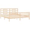 vidaXL Πλαίσιο Κρεβατιού με Κεφαλάρι 200 x 200 εκ. από Μασίφ Ξύλο
